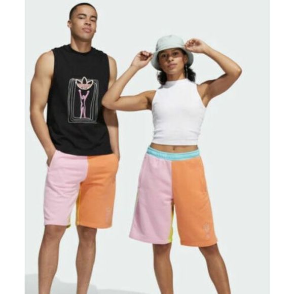 adidas H43975 Unisex Sz XS Multicolor Love Unites Blocked Shorts - Picture 1 of 5